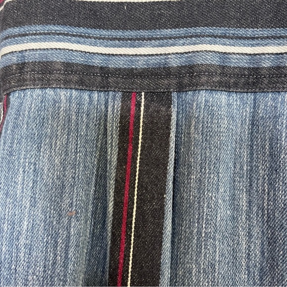 Sasson Men's Denim Button Down Shirt Size Large striped vintage 90’s - Picture 9 of 10